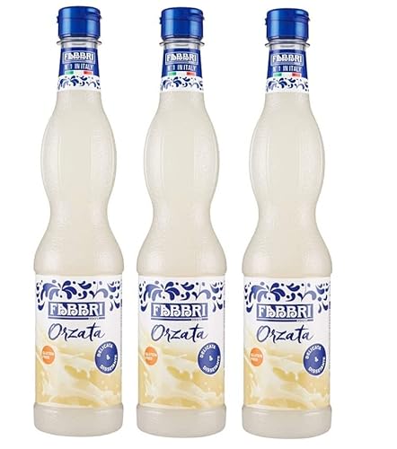 3x Fabbri Sciroppo Orzata Gerstensirup Sirup Ideal für Cocktails und Getränke Alkoholfreie Getränke PET 560ml von Italian Gourmet E.R.