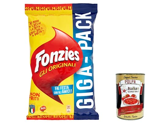 3x Fonzies Gli Originali, Mais Croccantini mit Käse, im Ofen gebacken, crisps chips 280 g + Itlaian Gourmet polpa 400g 3x Fonzies Gli Originali, Mais Croccantini mit Käse, im Ofen gebacken, crisps chips 280 g + Itlaian Gourmet polpa 400g von Italian Gourmet E.R.