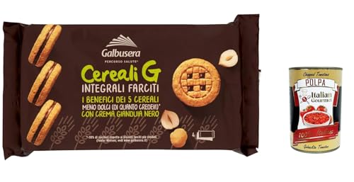 3x Galbusera Cereal G Vollkornkekse gefüllt mit Gianduiacreme, biscuits cookies 160g + Italian Gourmet polpa 400g von Italian Gourmet E.R.