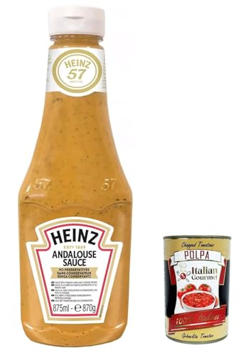 3x Heinz Andalouse Sauce Flasche 875ml Tomatensauce mit Cayennepfeffer, Sauce chips + Italian Gourmet polpa 400g von Italian Gourmet E.R.