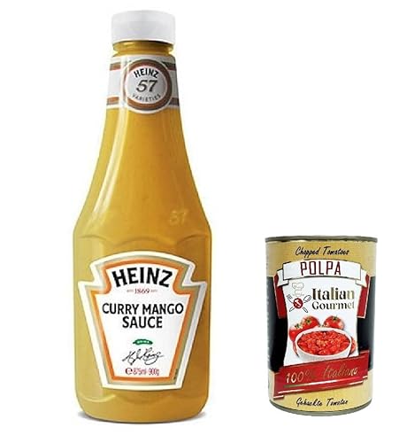 3x Heinz Curry Mango, Squeezeflasche, Sauce Flasche 875 ml + italian Gourmet polpa 400g von Italian Gourmet E.R.