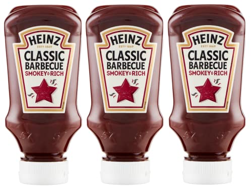 3x Heinz Salsa Classic Barbecue Smoky&Rich BBQ Soße Sauce Top Down 260g ideal zum grillen und zu kartoffeln von Italian Gourmet E.R.