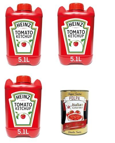 3x Heinz Tomato Ketchup 5700g Kanister (Classic Tomatenketchup) + Italian Gourmet polpa 400g von Italian Gourmet E.R.