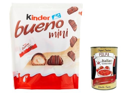 3x KINDER Bueno MINI Milch Haselnuss Geschmack Schokoriegel mit Milch-Haselnuss-Creme 108g + Italan Gourmet polpa 400g 3x KINDER Bueno MINI Milch Haselnuss Geschmack Schokoriegel mit Milch-Haselnuss-Creme 108g + Italan Gourmet polpa 400g von Italian Gourmet E.R.