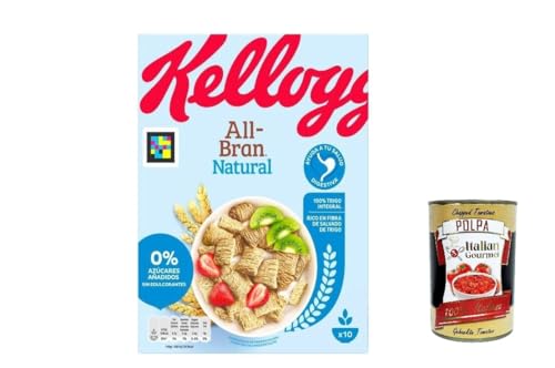 3x Kellog's Kellogg All-bran Natural, membrane mit seinen reichhaltigen Weizenfasern cereals 450 g + Italian Gourmet polpa 400g von Italian Gourmet E.R.