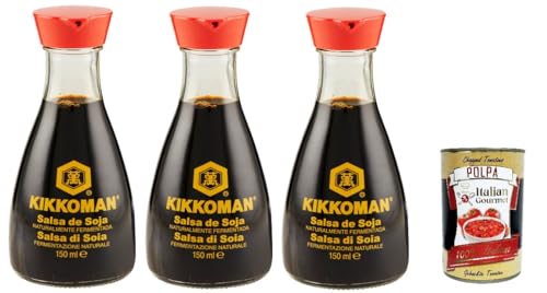 3x Kikkoman natürlich fermentierte Sojasauce 150ml+ Italian Gourmet polpa 400g von Italian Gourmet E.R.