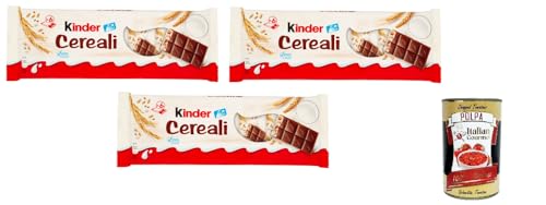 3x Kinder Cereali, Kinder Country Gefüllte Schokolade mit gerösteten Cerealien und Milchcreme Packung mit 6 st. 138g + Italian Gourmet polpa 400g 3x Kinder Cereali, Kinder Country Gefüllte Schokolade mit gerösteten Cerealien und Milchcreme Packung mit 6 st. 138g + Italian Gourmet polpa 400g von Italian Gourmet E.R.