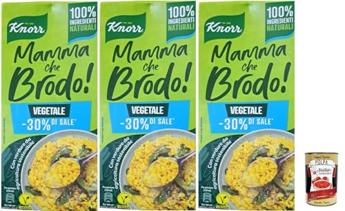 3x Knor Mamma che Brodo! Vegetale Gemüse -30% au Salz 1Lt +Italian gourmet polpa 400g 3x Knor Mamma che Brodo! Vegetale Gemüse -30% au Salz 1Lt +Italian gourmet polpa 400g von Italian Gourmet E.R.