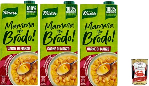 3x Knor Mamma che brodo! Carne Manzo Rindfleisch 1lt + Italian Gourmet polpa 400g 3x Knor Mamma che brodo! Carne Manzo Rindfleisch 1lt + Italian Gourmet polpa 400g von Italian Gourmet E.R.