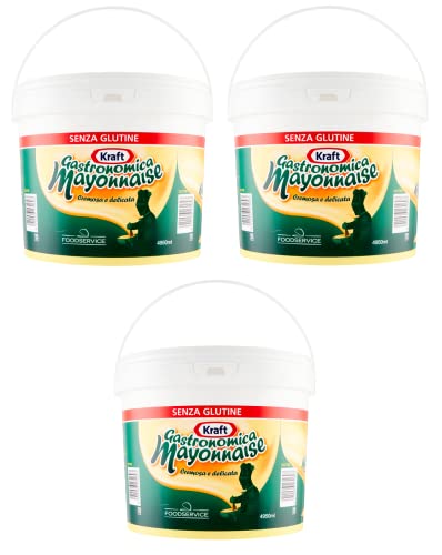 3x Kraft Gastronomica Soße Sauce Cremige und Zarte Mayonnaise Glutenfrei 4950ml Eimer von Italian Gourmet E.R.