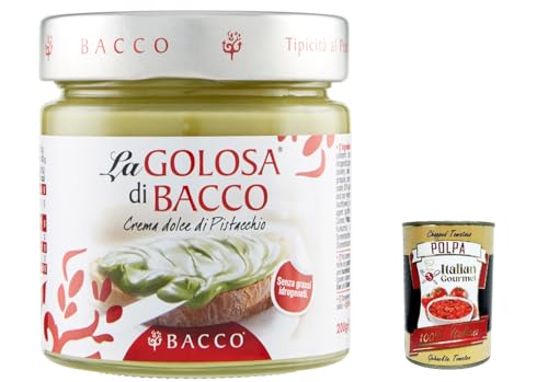 3x La Golosa Di Bacco Crema Dolce di Pistacchio Süße Pistaziencreme 200g Pistazie Streichcreme + Italian Gourmet polpa 400g von Italian Gourmet E.R.