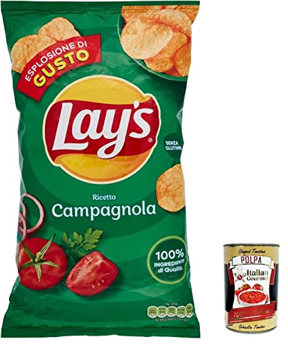 3x Lay's Campagnola Chips Patatine Kartoffelchips gesalzen 133g Kartoffel chips + Italian Gourmet Polpa 400g von Italian Gourmet E.R.