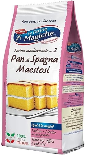 3x Le Farine Magiche Farina Autolievitante per 2 Pan di Spagna Maestosi Weichweizenmehl, immer perfekt aufgehen lassen, 500 g Packung von Italian Gourmet E.R.