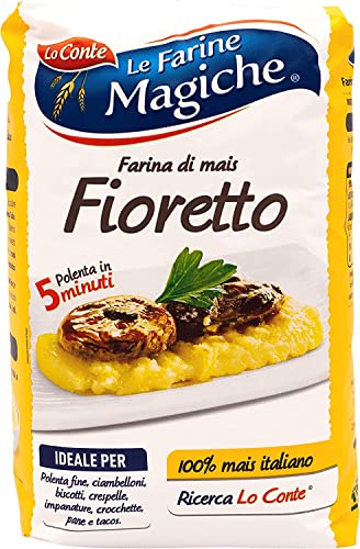 3x Lo Conte Le Farine Magiche Mehl Farina Di Mais Fioretto Maismehl für Polenta 1kg von Italian Gourmet E.R.
