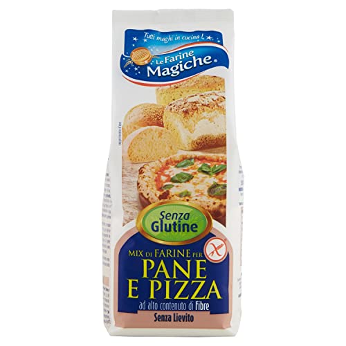 3x Lo conte Le Farine Magiche Mix di Farine per Pane e Pizza Senza Glutine Mehlmischung für Brot und Pizza, glutenfrei ideal für Brot, Pizza und Brotmaschine, Packung mit 500g von Italian Gourmet E.R.