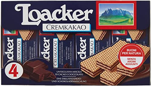 3x Loacker Classic Würfel Cremkakao schoko cookies reigel kekse Waffeln Multipaket 4x 45g von Italian Gourmet E.R.