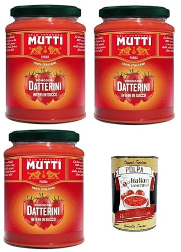 3x MUTTI DATTERINI INTERI in succo -DATTELN in Saft 350 GR + Italian Gourmet Polpa 400 g von Italian Gourmet E.R.