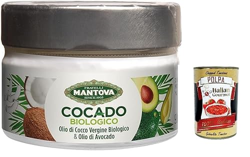 3x Mantova Kokosöl BIo und Avocadoöl Bio, Bio -Öl aus der zertifizierten Bio -Landwirtschaft 90 ml + Italian Gourmet polpa 400g von Italian Gourmet E.R.