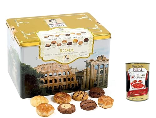 3x Matilde Vicenzi Biscotteria Roma 907 g, Sortiment der Patisserien kekse butterkekse cookies biscuits + Italian Gourmet polpa 400g von Italian Gourmet E.R.