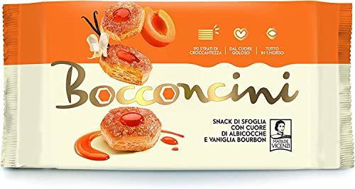 3x Matilde Vicenzi Bocconcini mit 100 % italienischem Aprikosenherz und Vanille - 90 g von Italian Gourmet E.R.