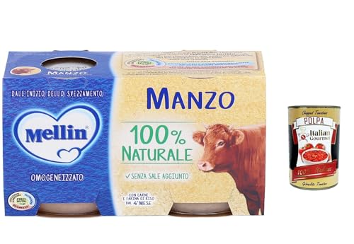 3x Mellin Di Manzo, Rindfleisch Natural, 2x 80 g + Italian gourmet polpa 400g von Italian Gourmet E.R.