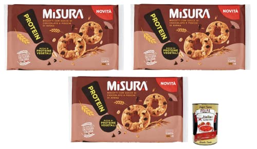 3x Misura Protein,Proteinkekse mit Schokoladentropfen und Haferflocken,Reich an pflanzlichen Proteinen, 260g + Italian Gourmet Polpa di Pomodoro 400g Dose 3x Misura Protein,Proteinkekse mit Schokoladentropfen und Haferflocken,Reich an pflanzlichen Proteinen, 260g + Italian Gourmet Polpa di Pomodoro 400g Dose von Italian Gourmet E.R.