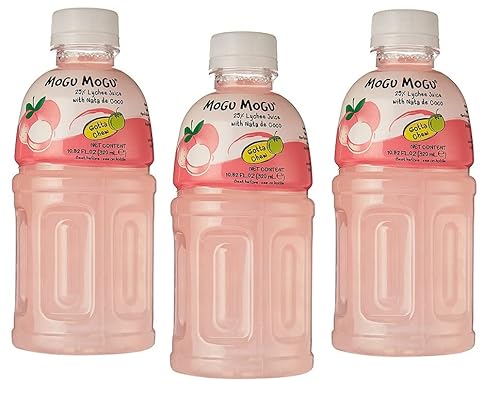 3x Mogu Mogu Lychee Drink Getränk mit Litschi-Geschmack und Nata de Coco Einweg-PET-Flasche 320ml 3x Mogu Mogu Lychee Drink Getränk mit Litschi-Geschmack und Nata de Coco Einweg-PET-Flasche 320ml von Italian Gourmet E.R.