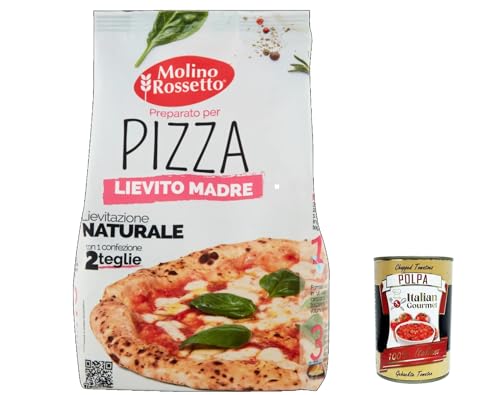 3x Molino Rossetto Preparato per pizza con lievito madre, pizzamischung mit Mutterhefe 750g + Italian Gourmet polpa 400g 3x Molino Rossetto Preparato per pizza con lievito madre, pizzamischung mit Mutterhefe 750g + Italian Gourmet polpa 400g von Italian Gourmet E.R.
