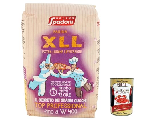 3x Molino Spadoni Farina XLL 1 KG Indicata per lunghe lievitazioni, Mehl Geeignet für langes Aufgehen + Italian Gourmet polpa 400g 3x Molino Spadoni Farina XLL 1 KG Indicata per lunghe lievitazioni, Mehl Geeignet für langes Aufgehen + Italian Gourmet polpa 400g von Italian Gourmet E.R.