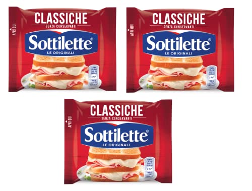 3x Mondelez Sottilette Le Originali Classiche Geschnittener Käse 400g Ideal für Fleisch und Burger von Italian Gourmet E.R.
