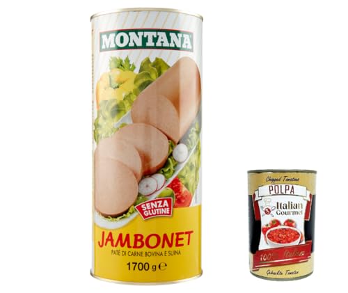 3x Montana Jambonet Pate Rind und Schweine patè di carne bovina e suina 1,7Kg + Italian Gourmet polpa 400g von Italian Gourmet E.R.