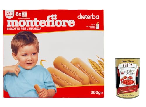 3x Montefiore - Biscotto per l'Infanzia, dal 4 mese - 360 g + Italian Gourmet polpa 400g von Italian Gourmet E.R.