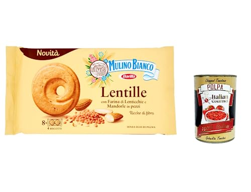 3x Mulino Bianco Lentille Linsenkekse mit Linsenmehl und Mandelstückchen cookies biscuits 220g + Italian gourmet polpa 400g 3x Mulino Bianco Lentille Linsenkekse mit Linsenmehl und Mandelstückchen cookies biscuits 220g + Italian gourmet polpa 400g von Italian Gourmet E.R.