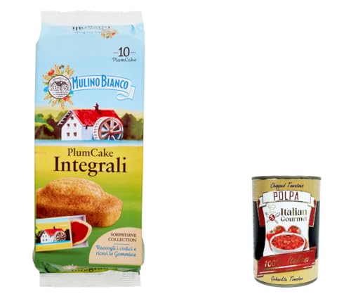 3x Mulino Bianco Plumcake Integrale Merenda, Brioche Vollkorn kuchen Joghurt Mit 100% vollem Mehl 330g + Ittalian Gourmet polpa 400g 3x Mulino Bianco Plumcake Integrale Merenda, Brioche Vollkorn kuchen Joghurt Mit 100% vollem Mehl 330g + Ittalian Gourmet polpa 400g von Italian Gourmet E.R.