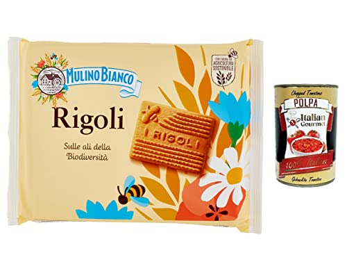 3x Mulino Bianco Rigoli Shortbread-Kekse mit 100 % italienischem Honig, 800 g + Italian Gourmet polpa 400g von Italian Gourmet E.R.