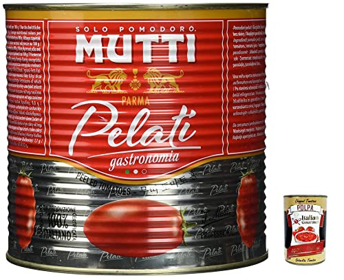 3x Mutti Pelati professional Gastronomia 2,5 Kg Schältomaten + Italian Gourmet pokpa 400g von Italian Gourmet E.R.