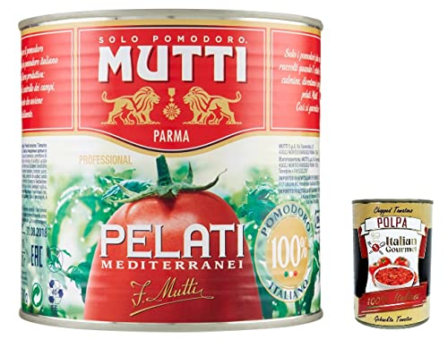 3x Mutti Professional Pelati Mediterranei Mediterrane Geschälte Tomaten 2,5Kg + italian gourmet polpa 400g von Italian Gourmet E.R.