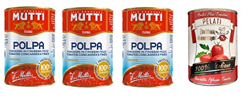 3x Mutti polpa di Pomodoro Tomatenpulpe Tomaten sauce + 1x Italian Gourmet 100% italienische geschälte Tomaten dosen 400g 3x Mutti polpa di Pomodoro Tomatenpulpe Tomaten sauce + 1x Italian Gourmet 100% italienische geschälte Tomaten dosen 400g von Italian Gourmet E.R.