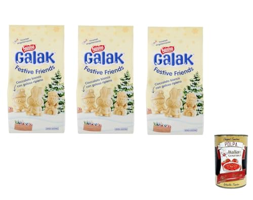 3x NESTLÉ GALAK Festive Friends weiße Schokoladen- und Müslifiguren, Beutel 147 g+Italian gourmet polpa 400g 3x NESTLÉ GALAK Festive Friends weiße Schokoladen- und Müslifiguren, Beutel 147 g+Italian gourmet polpa 400g von Italian Gourmet E.R.