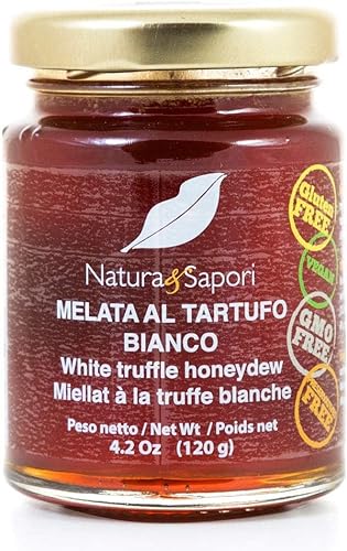 3x Natura e Sapori Melata al Tartufo Bianco Honigtauhonig mit weißem Trüffel 120g Handwerksproduktion Gluten-frei von Italian Gourmet E.R.