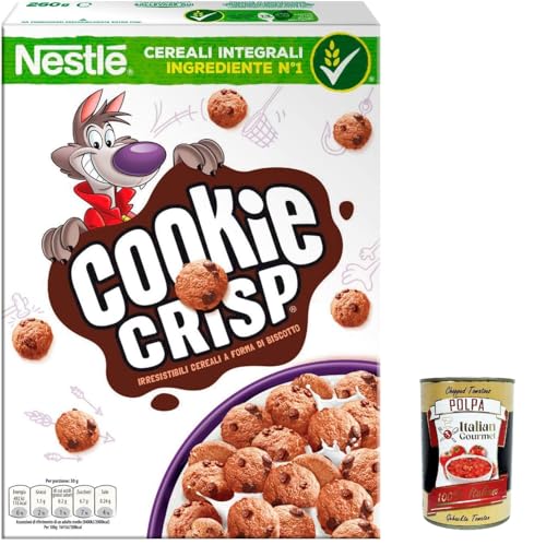 3x Nestlé Cookie Crisp Cereali a Forma di cookies, Muesli Kekse -geformte Getreide mit Schokolade 260g + Italian Gourmet polpa 400g von Italian Gourmet E.R.