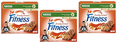 3x Nestlé Fitness Crunchy Caramel Müsliriegel Vollkornriegel mit Schokolade und Knuspriges Karamell ( 4 x 23,5g ) 94g von Italian Gourmet E.R.