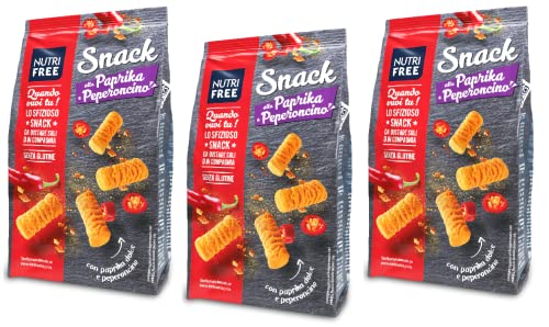 3x Nutrifree Glutenfreier Snack mit Paprika- und Chiligeschmack,Brotersatz,Laktosefrei und Eifrei 100g + Italian Gourmet Polpa di Pomodoro 400g Dose 3x Nutrifree Glutenfreier Snack mit Paprika- und Chiligeschmack,Brotersatz,Laktosefrei und Eifrei 100g + Italian Gourmet Polpa di Pomodoro 400g Dose von Italian Gourmet E.R.
