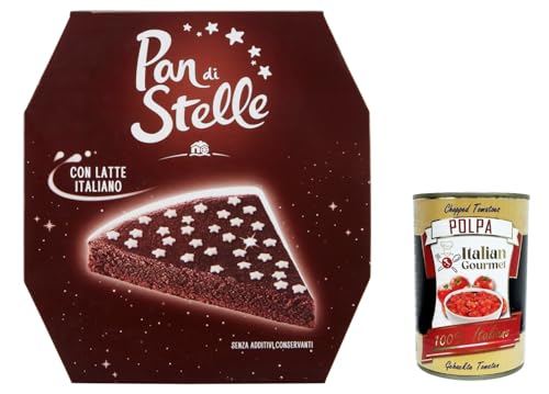 3x Pan di Stelle Torta al Cioccolato, Ready to eat, Bereit -to -taste Kuchen mit Schokolade und Kakao 445g + Italian Gourmet polpa 400g von Italian Gourmet E.R.