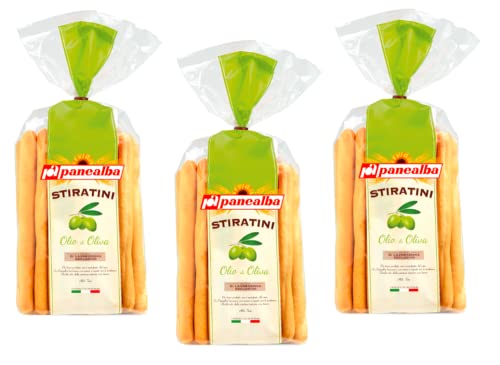 3x Panealba Stiratini Olio di Oliva Salziger Snack mit Olivenöl 150g Packung 3x Panealba Stiratini Olio di Oliva Salziger Snack mit Olivenöl 150g Packung von Italian Gourmet E.R.