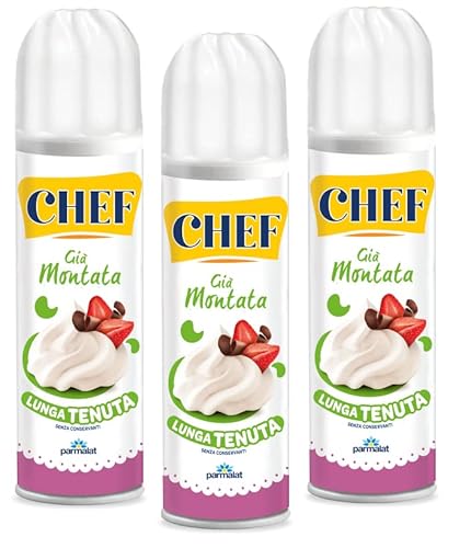 3x Parmalat Chef Panna Süßwaren Produkt auf Basis von Sahne Creme-Spray Sprühdose 250g,Schlagsahne Frei von Konservierungsstoffen + Italian Gourmet Polpa 400g Dose 3x Parmalat Chef Panna Süßwaren Produkt auf Basis von Sahne Creme-Spray Sprühdose 250g,Schlagsahne Frei von Konservierungsstoffen + Italian Gourmet Polpa 400g Dose von Italian Gourmet E.R.
