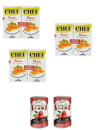 3x Parmalat Panna Sahne chef al salmone per cucinare Kochcreme creme mit Lachs 2x 125g von Italian Gourmet E.R.