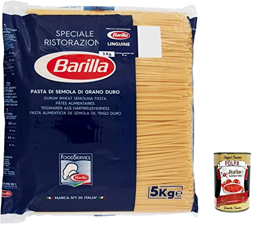 3x Pasta Barilla Linguine Ristorante Nr. 98 italienisch Nudeln 5kg pack + Italian Gourmet polpa von Italian Gourmet E.R.