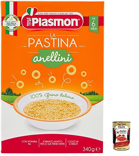 3x Plasmon Anellini Pastina Infanzia Svezzamento Dai 6 Mesi 340 Grammi + Italian Gourmet polpa 400g von Italian Gourmet E.R.