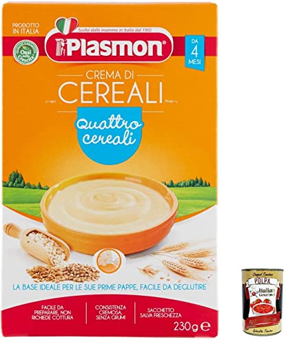 3x Plasmon Crema di Cereali Quattro Cereali 230g + Italian gourmet polpa 400g von Italian Gourmet E.R.